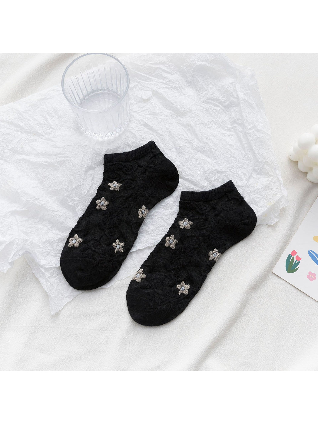 Rufia - Textured Floral Ankle Socks product image 2