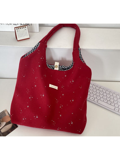 Cosbai - Star Print Casual Shoulder Bag