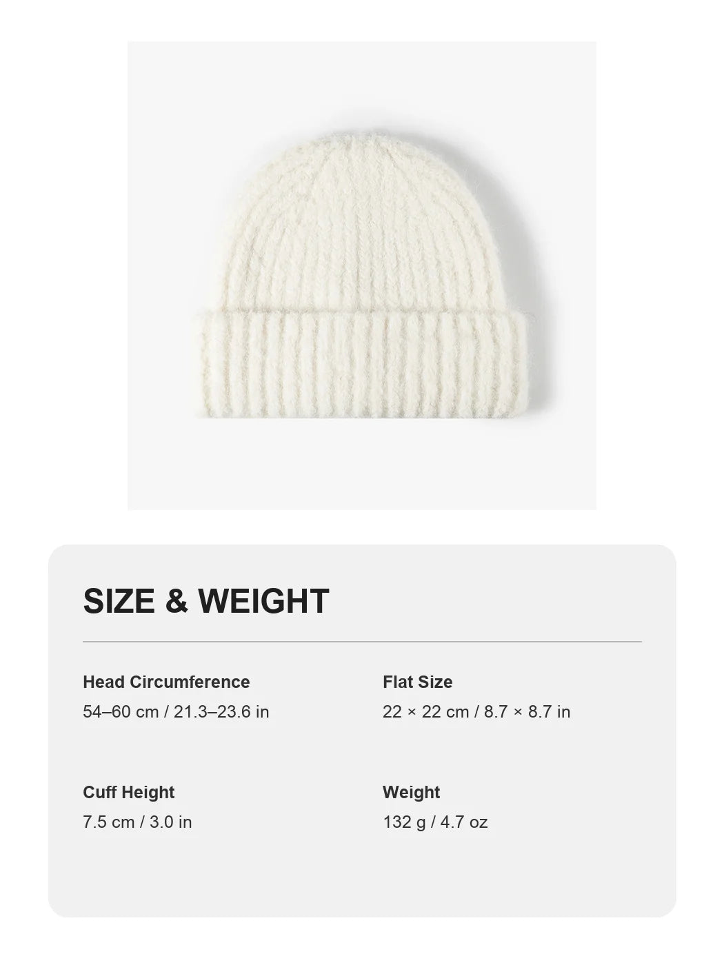 Haila - Heathered Ribbed Cuffed Knit Beanie