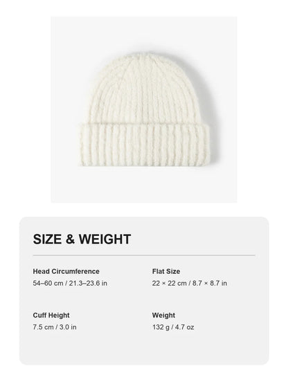 Haila - Heathered Ribbed Cuffed Knit Beanie