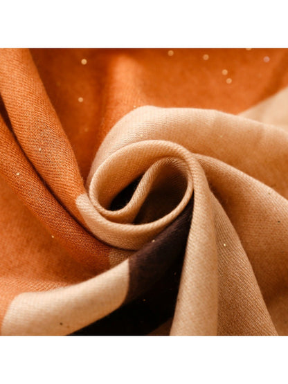 Scarvii - Abstract Art Scarf with Gold Foil & Glitter
