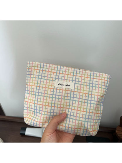 Cosbai - Printed Soft Rectangular Zip Pouch Bag