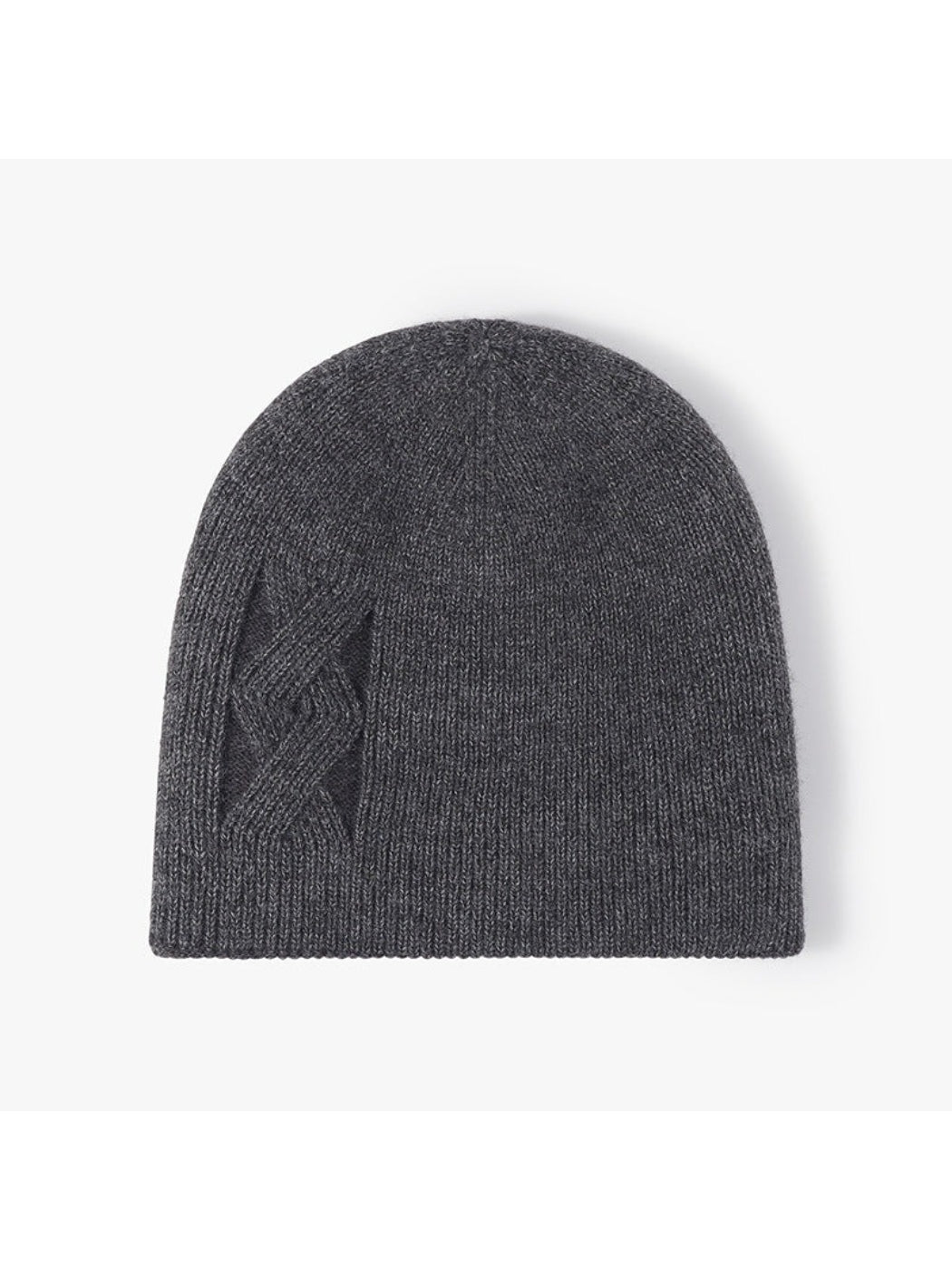 Haila - Tonal Geometric Textured Knit Beanie