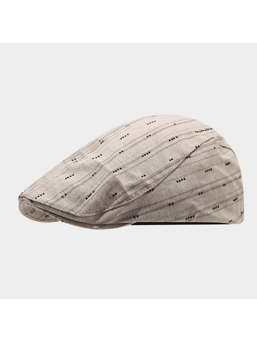 Haila - Textured Pinstripe Newsboy Cap