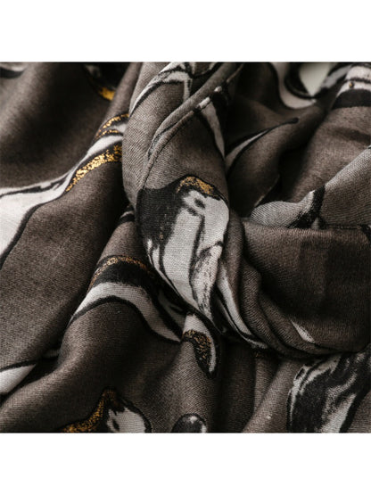 Scarvii - Abstract Tulip Sketch Print Scarf