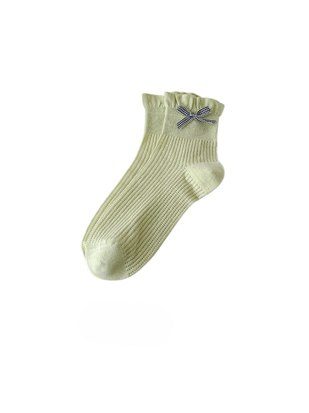 Rufia - Bow Trim Ribbed Ankle Socks product image 8