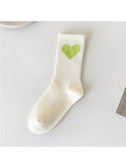 Rufia - Smiley & Heart Graphic Crew Socks