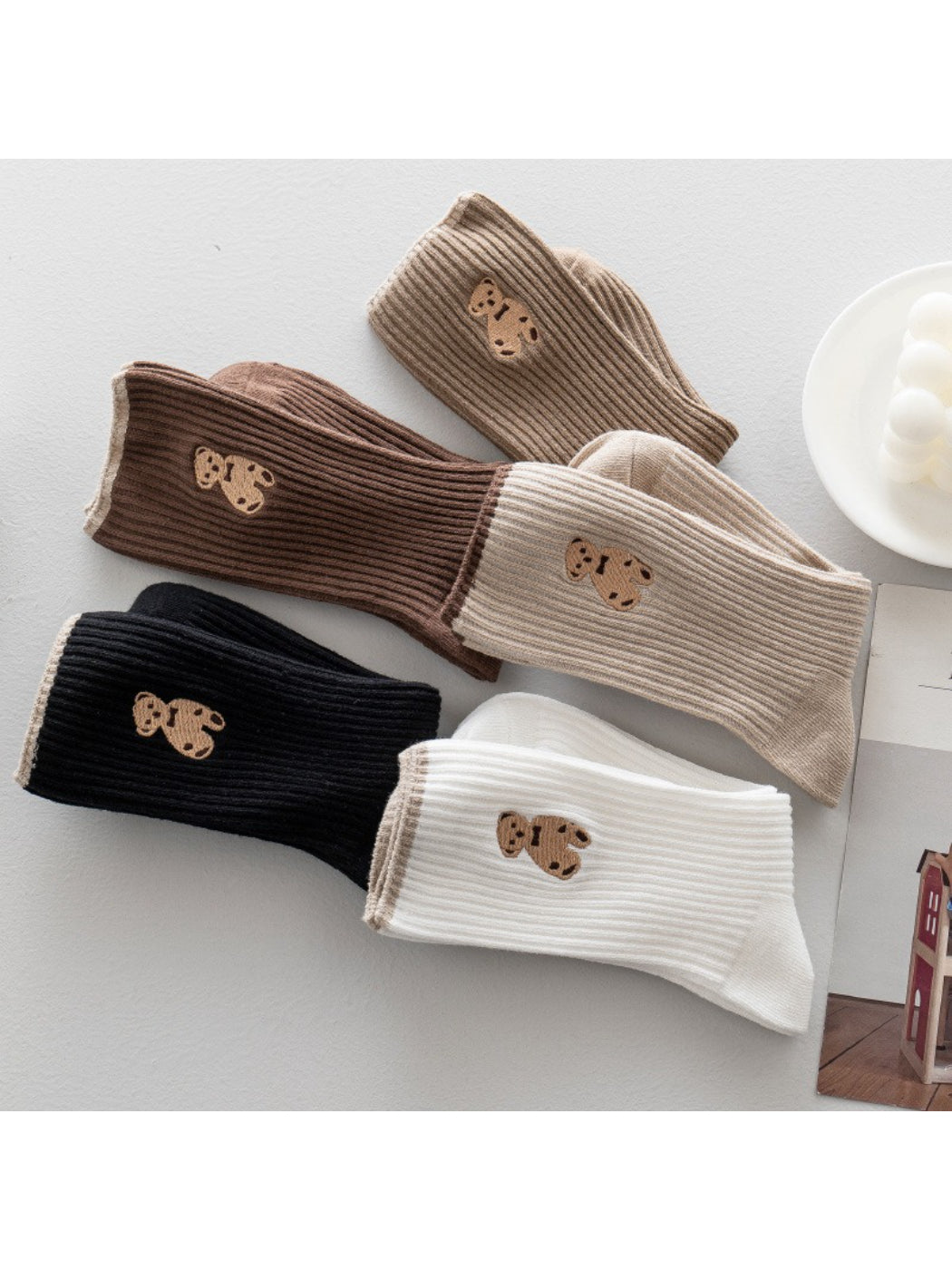 Rufia - Cozy Bear Ribbed Crew Socks product image 1