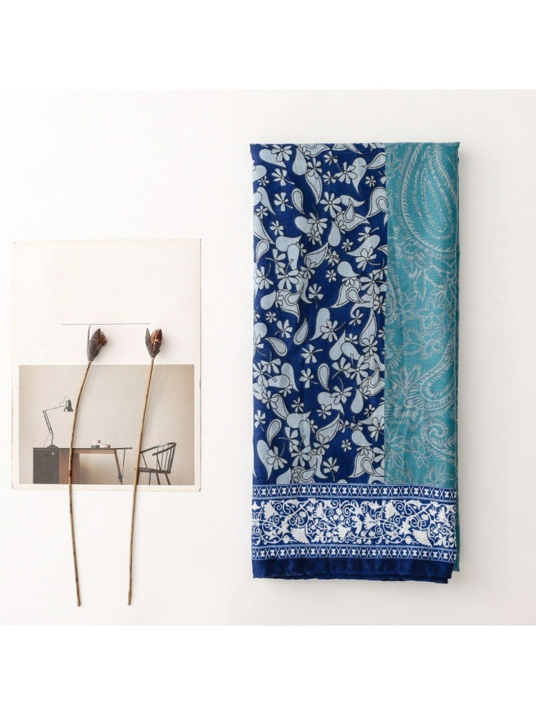 Scarvii - Paisley Print Long Scarf for Women