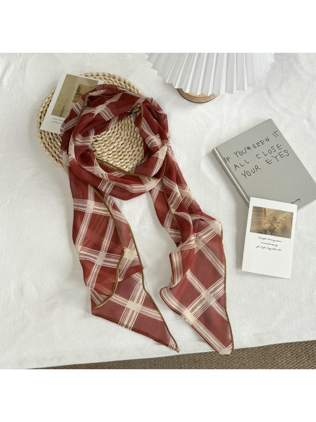 Scarvii - Printed Long Narrow Neck Scarf