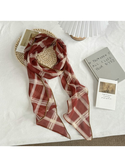 Scarvii - Printed Long Narrow Neck Scarf