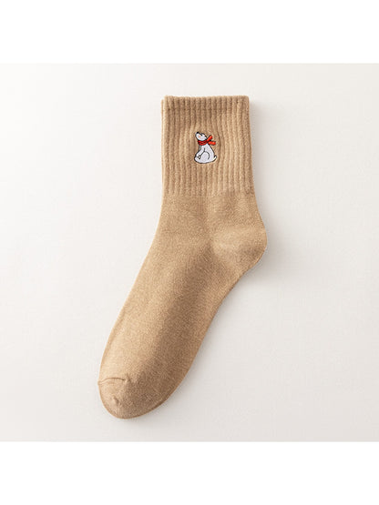 Rufia - Cute Animal Motif Everyday Crew Socks