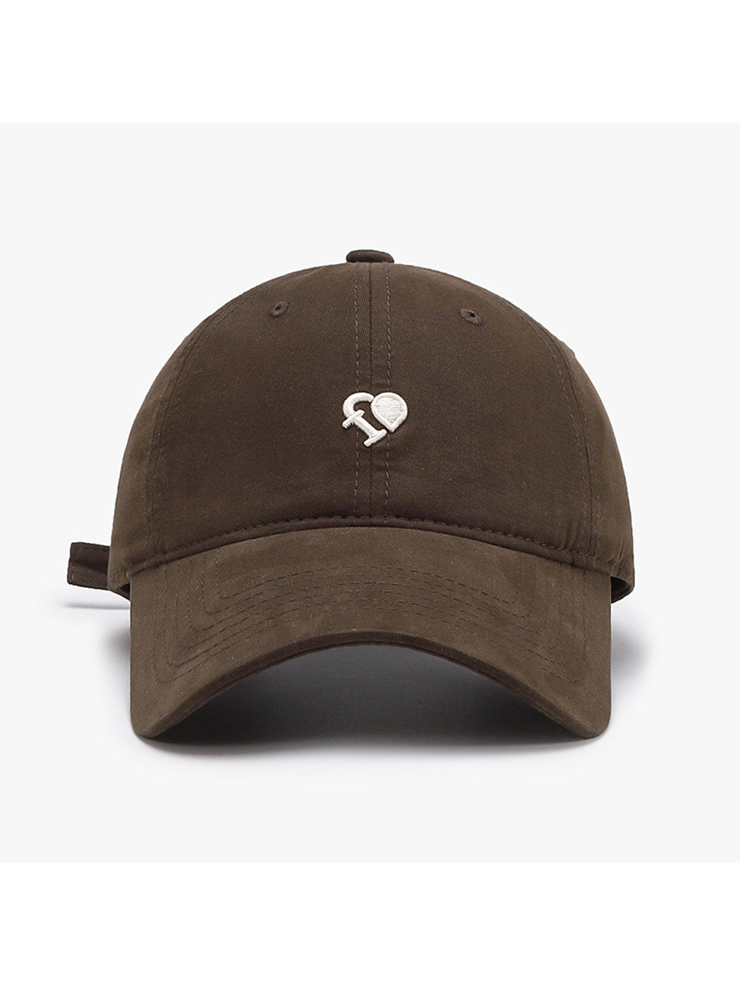Haila - Curved Brim Letter Detail Baseball Cap
