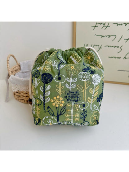 Cosbai - Woven Drawstring Pouch