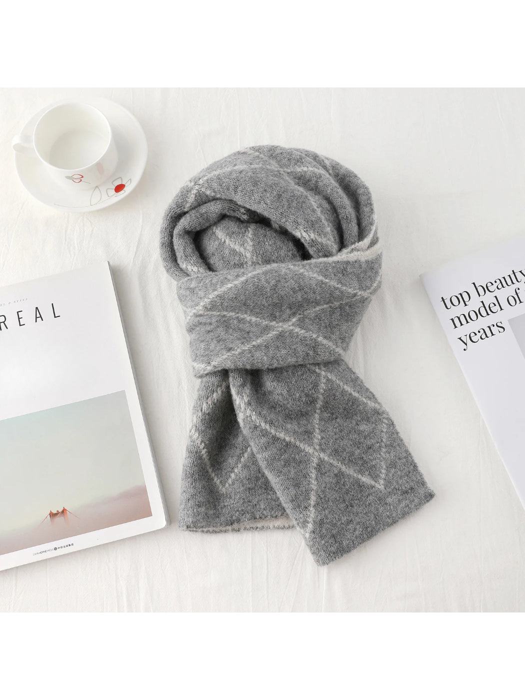 Scarvii Diamond Plaid Winter Scarf