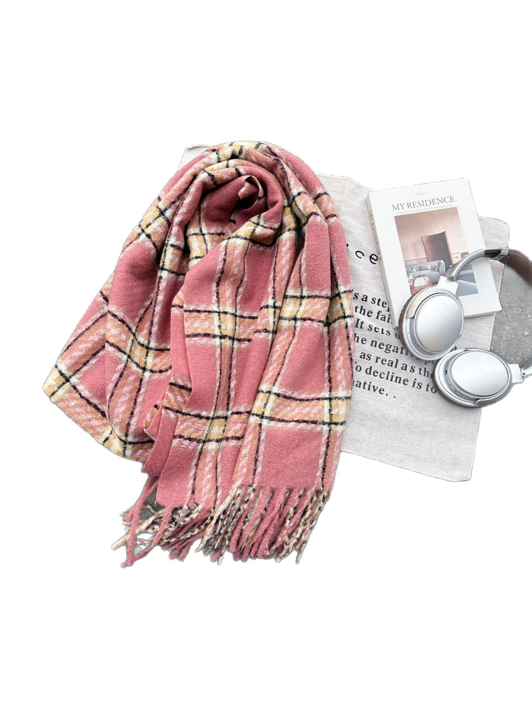 Scarvii - Bold Plaid Fringe Winter Scarf