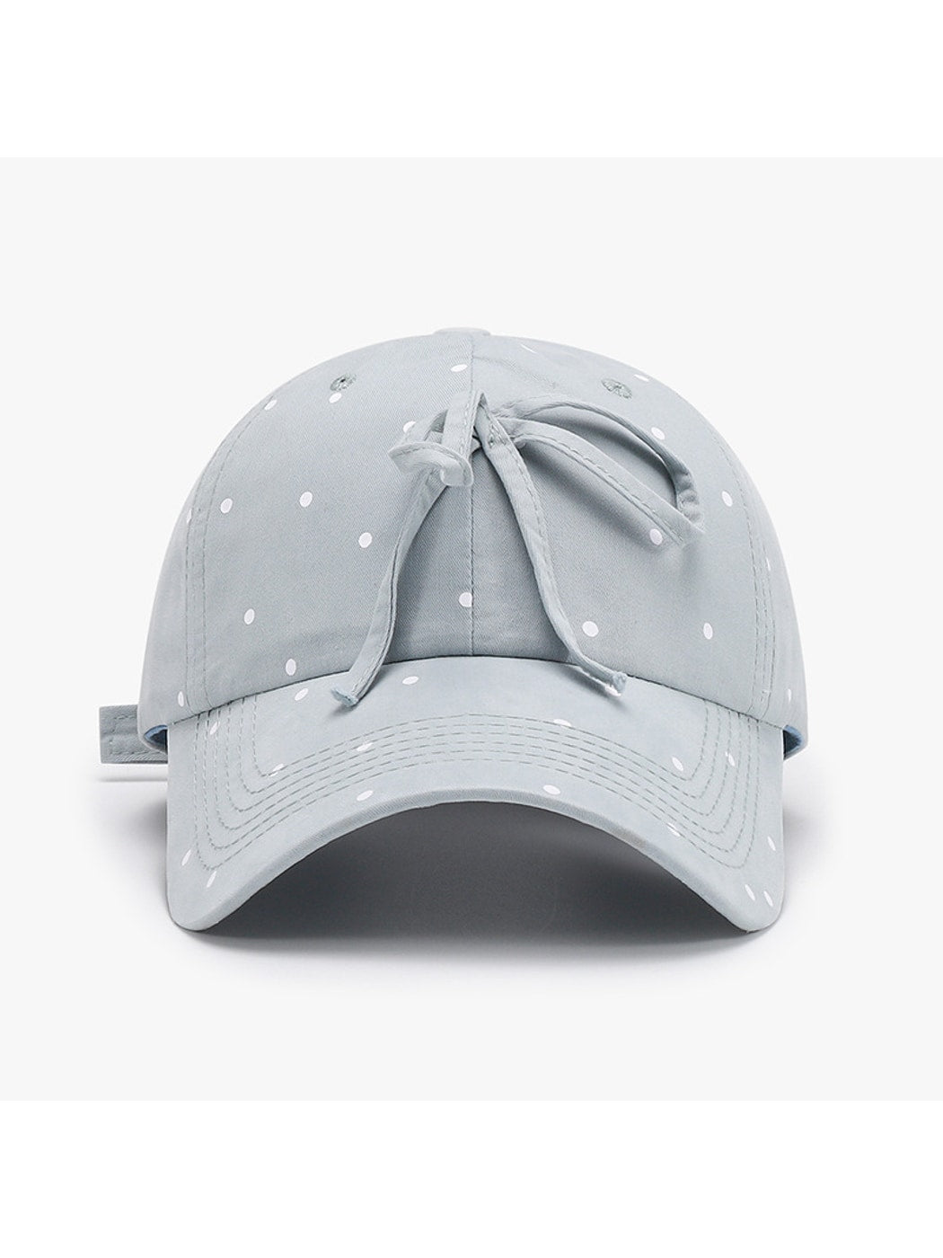 Haila - Round Crown Bow Accent Baseball Cap