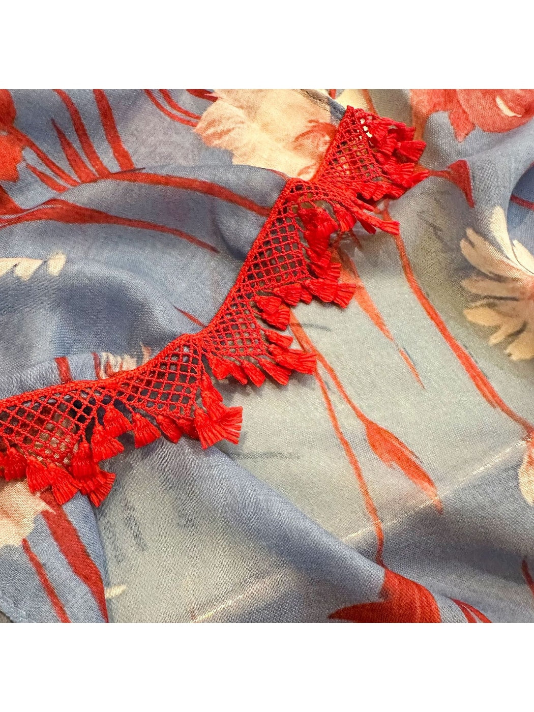 Scarvii - Bright Floral Lace Summer Wrap Scarf