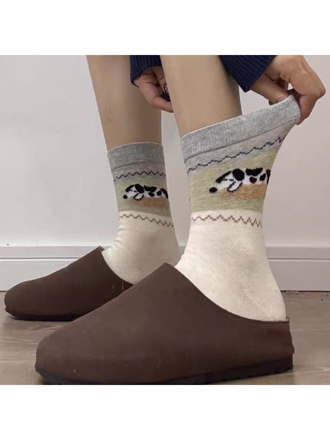 Rufia - Cartoon Animal Pattern Women's Crew Socks