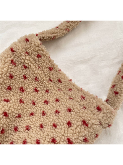 Cosbai – Soft Dot Pattern Shoulder Bag
