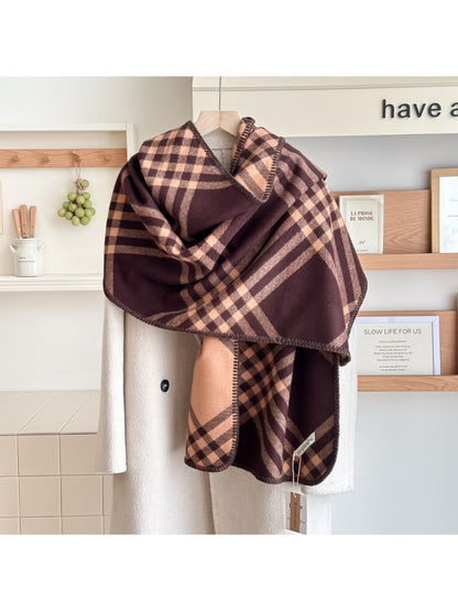 Scarvii - Plaid Reversible Cozy Wrap Scarf