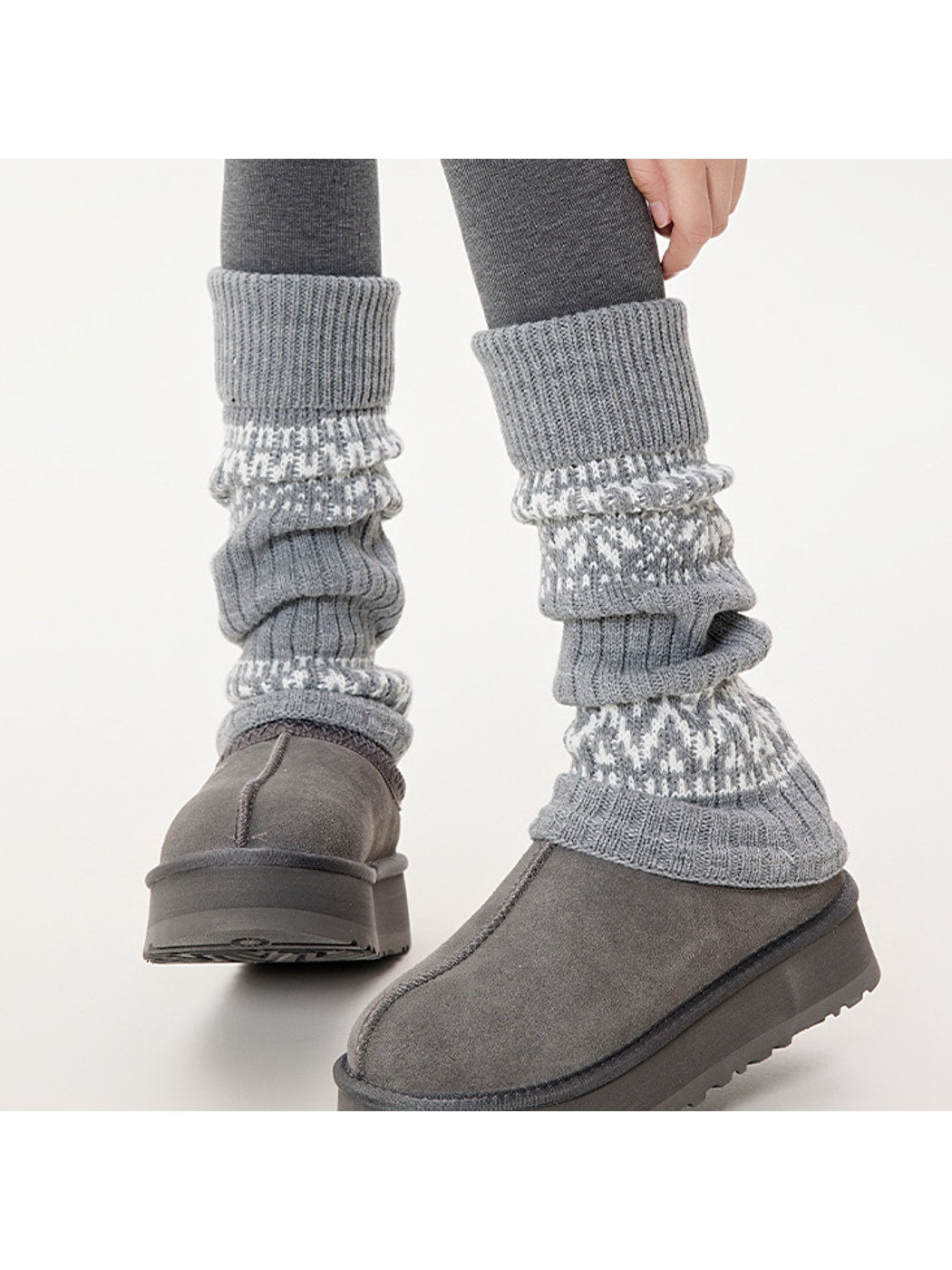 Cozyra - Patterned Winter Long Leg Warmers