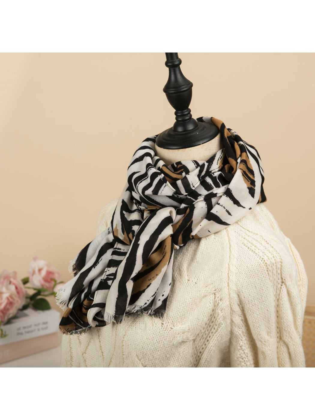 Scarvii - Abstract Zebra Print Fashion Scarf