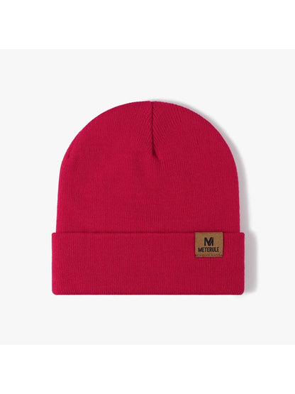 Haila - Letter Patch Cuffed Beanie