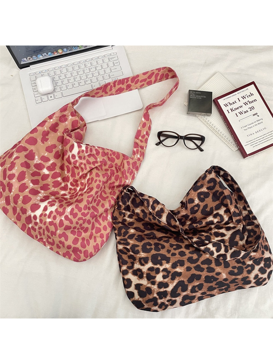 Cosbai - Leopard Print Shoulder Bag
