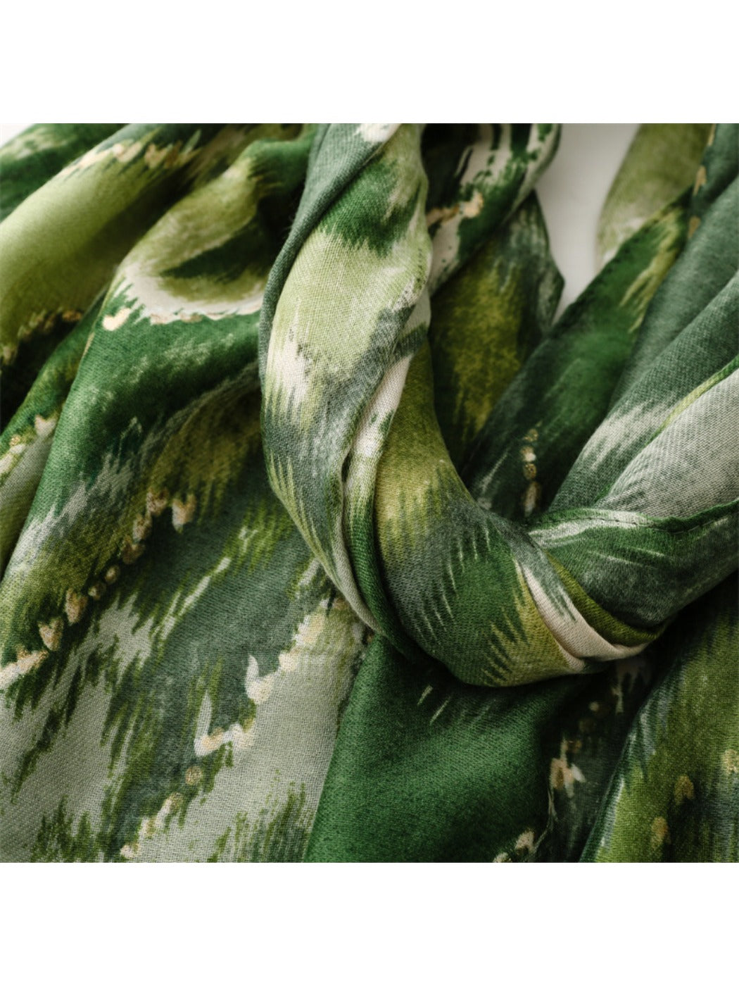 Scarvii - Winter Scarf & Shawl with Gold Foil Printing & Mountain Pattern