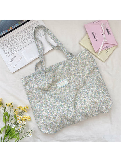 Cosbai Ditsy Floral Pattern Slouchy Style Tote Bag product photo 4