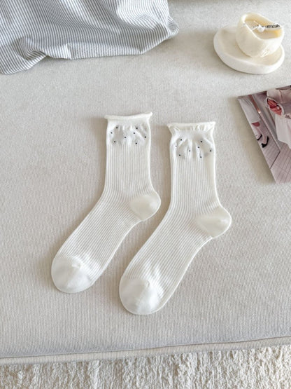 Rufia - Subtle Dot Ribbed Crew Socks product image 7
