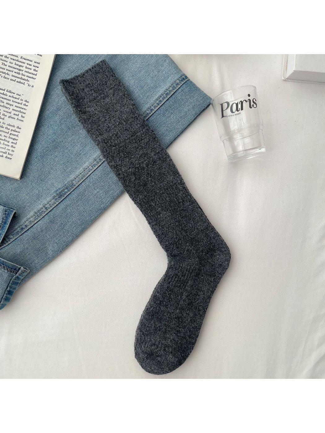 Rufia - Textured Knit Knee High Socks