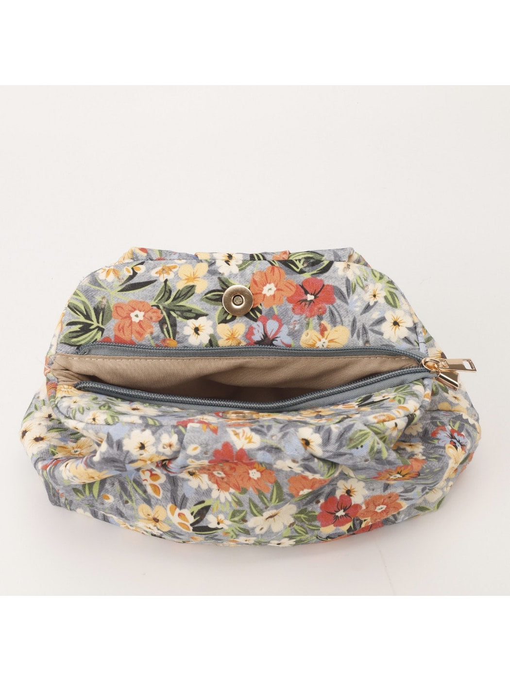 Cosbai - Retro Floral Print Small Clutch Bag