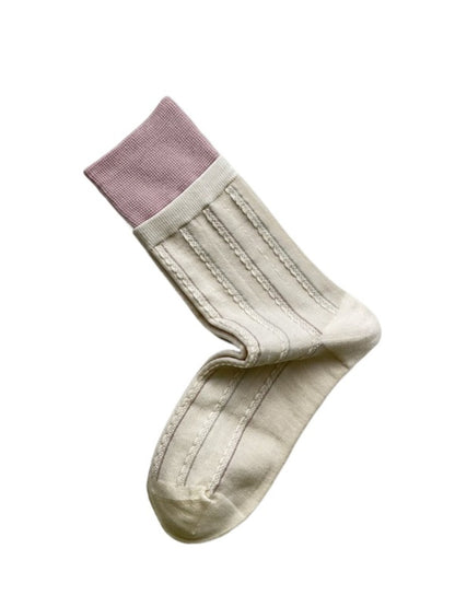 Rufia - Color-Block Mid-Calf Socks – Minimalist & Warm