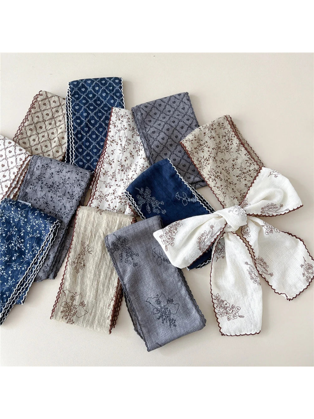 Scarvii - Floral Patchwork Narrow Scarf