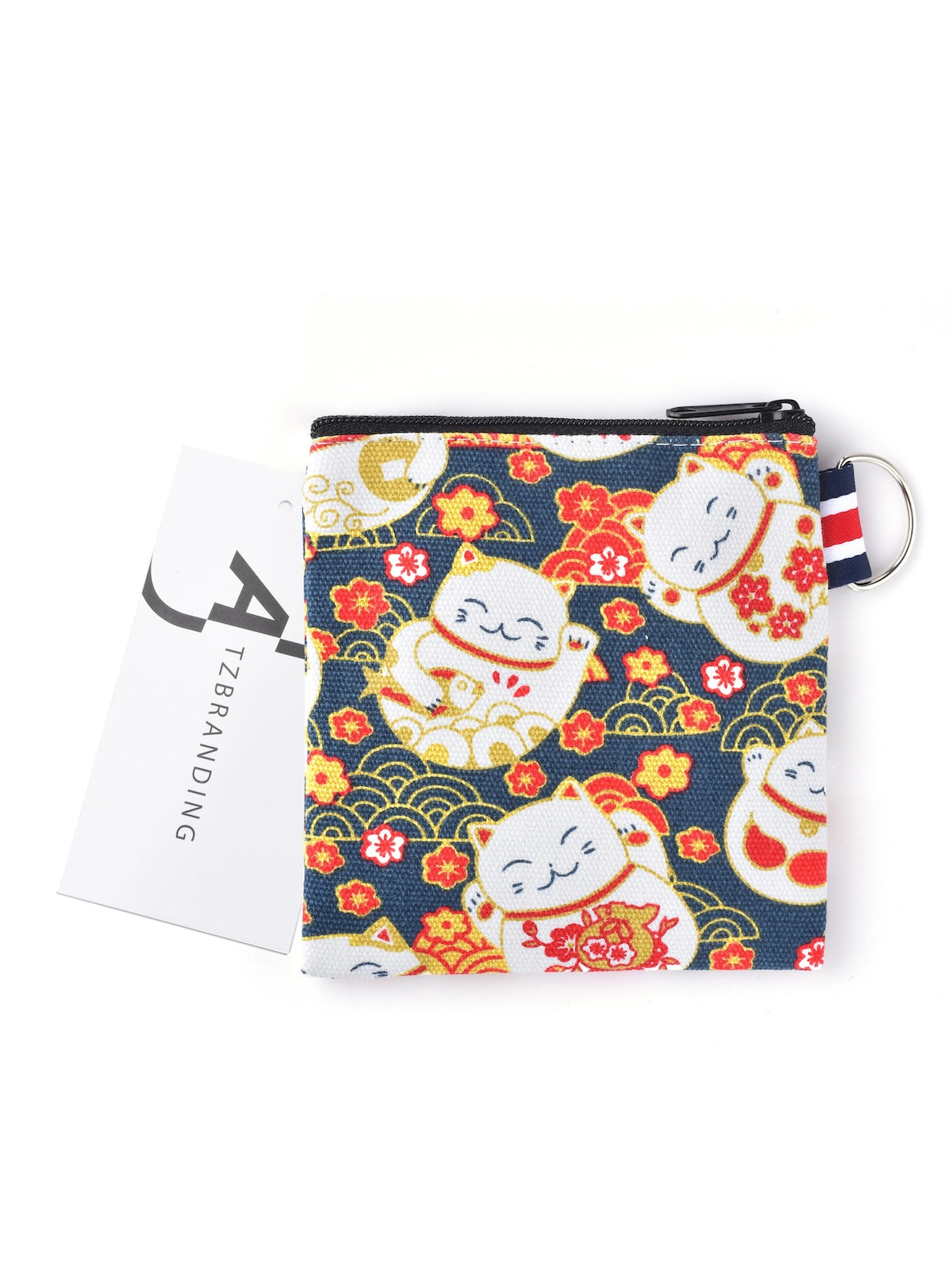 Cosbai - Canvas Cat Pattern Coin Purse
