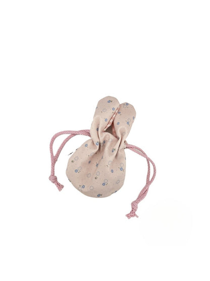 Cosbai - Floral Bunny Ears Drawstring Pouch