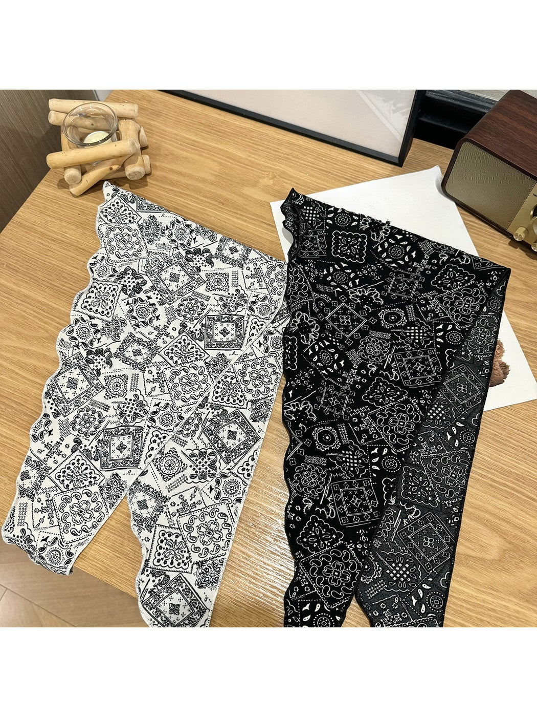Scarvii - Mixed Motif Printed Triangle Bandana