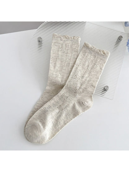 Rufia - Bow Textured Sheer Crew Socks product image 10
