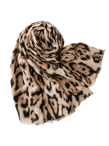 Scarvii - Classic Winter Scarf with Leopard Print