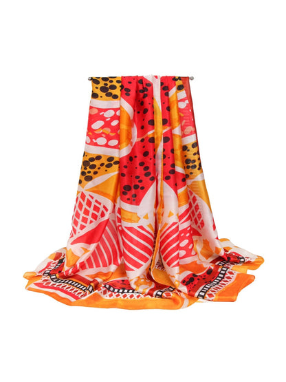 Scarvii - Border Polka Dot Printed Scarf