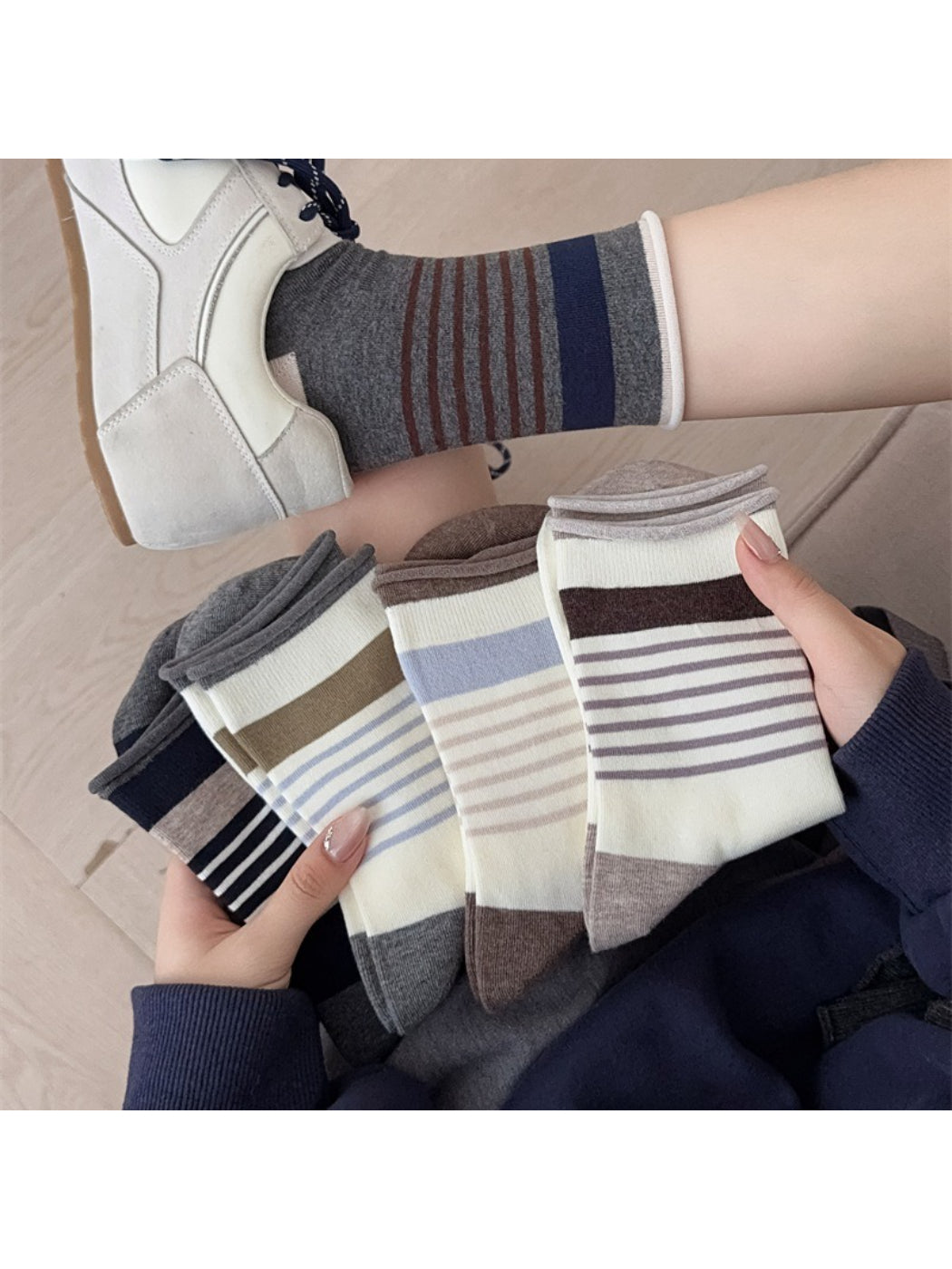 Rufia - Everyday Stripe Crew Socks