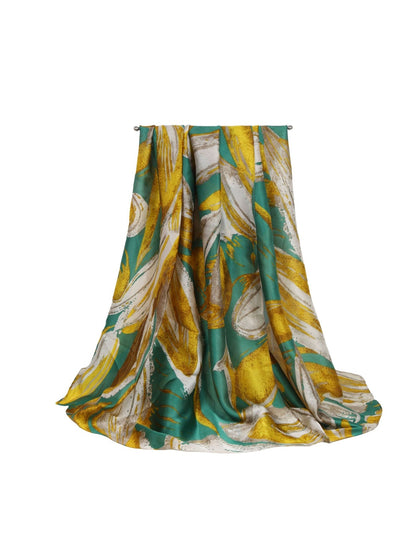 Scarvii - Retro Colorblock Print Summer Wrap Scarf