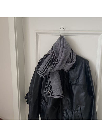 Scarvii - Contrast Edge Long Scarf