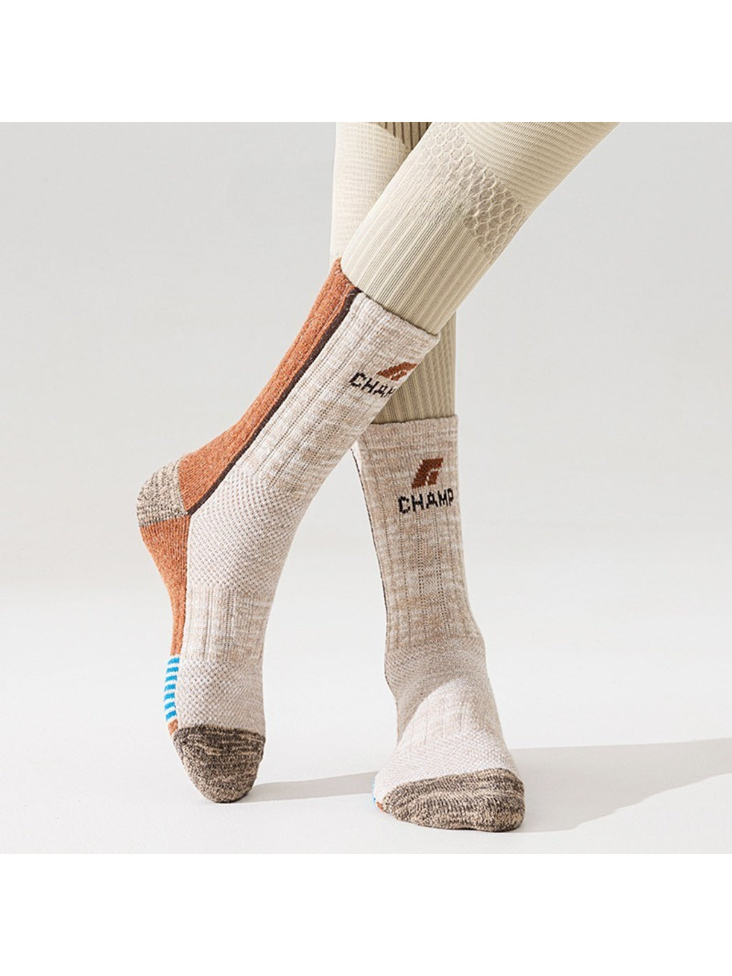Rufia - Mixed Knit Crew Socks