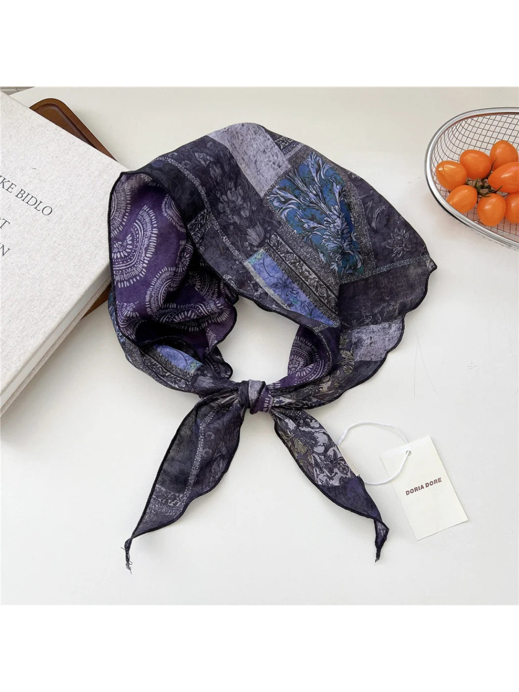 Scarvii - Sping Print Scalloped-Edge Triangle Scarf
