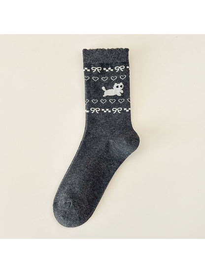 Rufia – Retro Fair Isle Cartoon Socks