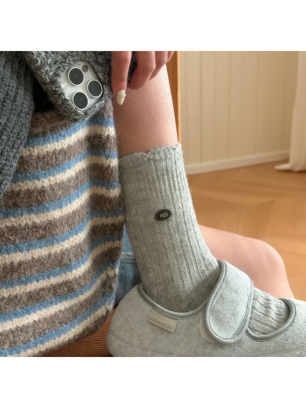 Rufia - Soft Ribbed Socks with Tiny Label