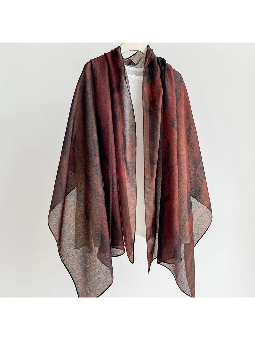 Scarvii - Simple Plant Print Fashion Summer Wrap Scarf